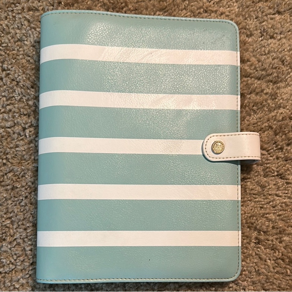 Striped Planner with Snap Closure